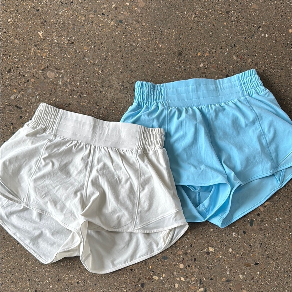 Two pairs of Lululemon hotty hot shorts
